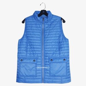 Vineyard Vines Puffer Pocket Vest in Tide Blue